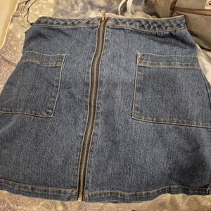 Refuge Blue A-line Mini Skirt Casual